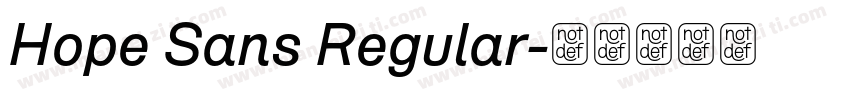 Hope Sans Regular字体转换